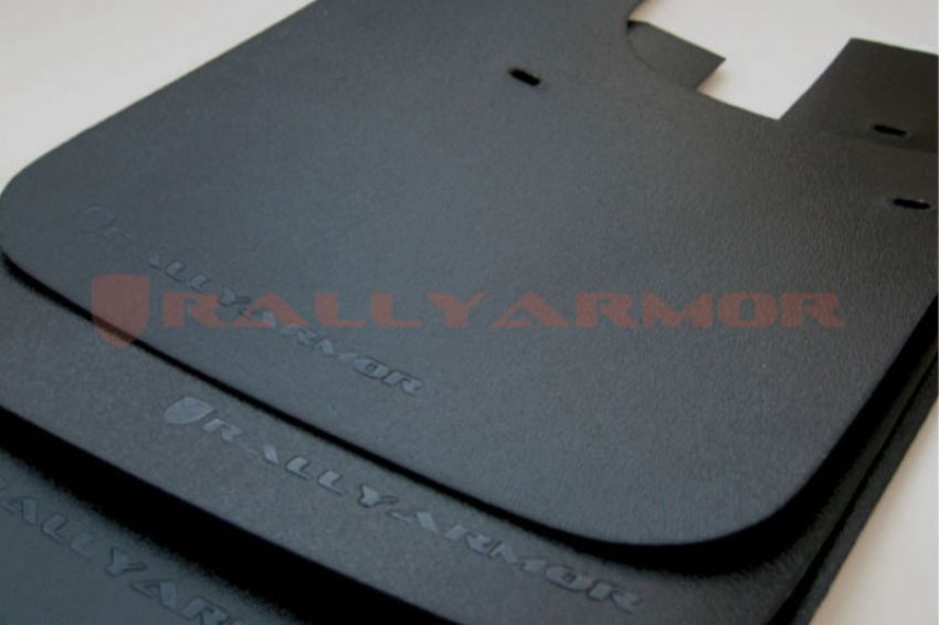 Rally Armor MF2-BAS-BLK Black Mud Flap/Black Logo