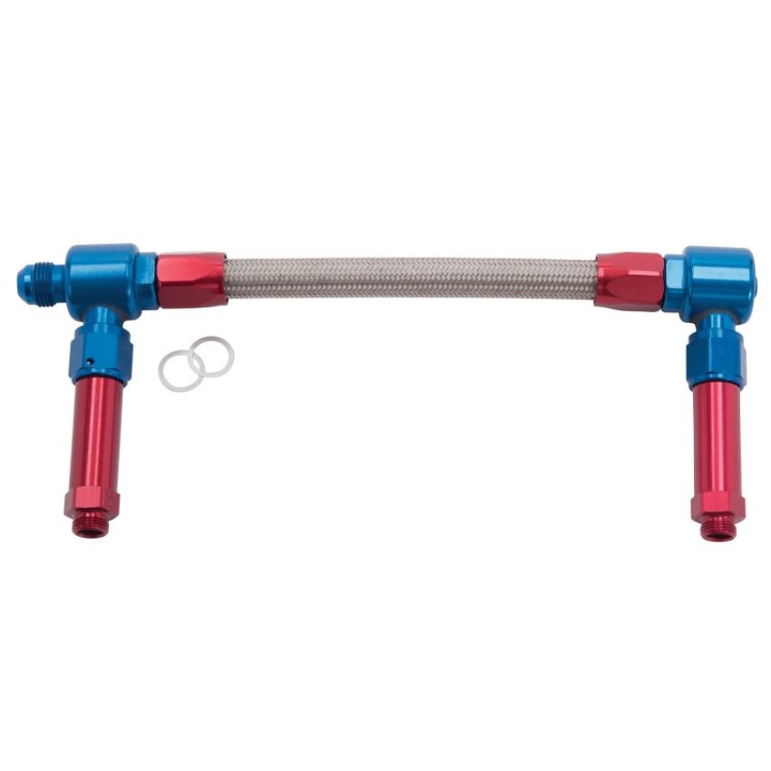 Russell 641180 Performance -8 AN to -8 AN ProFlex Demon Carb Dual Inlet Carb Kit (Red/Blue)
