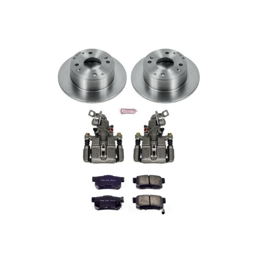 PowerStop KCOE4991 OE Stock Replacement Low-Dust Ceramic Brake Pad, Rotor and Caliper Kit