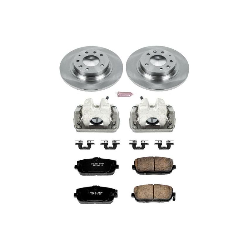 PowerStop KCOE2451 OE Stock Replacement Low-Dust Ceramic Brake Pad, Rotor and Caliper Kit