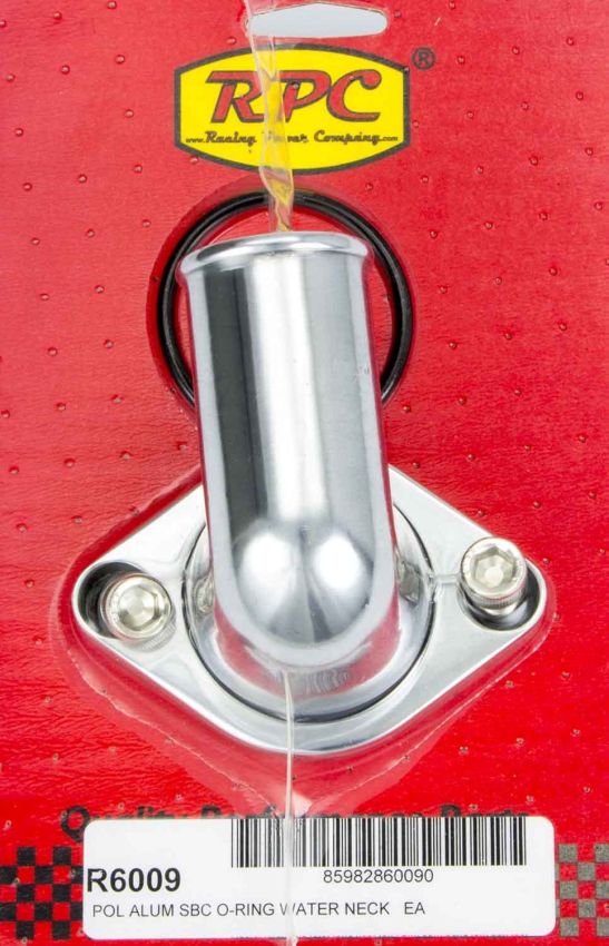 RACING POWER CO-PACKAGED RPCR6009 66-75 Chevy V8 Alum 90 Deg Water Neck Polished