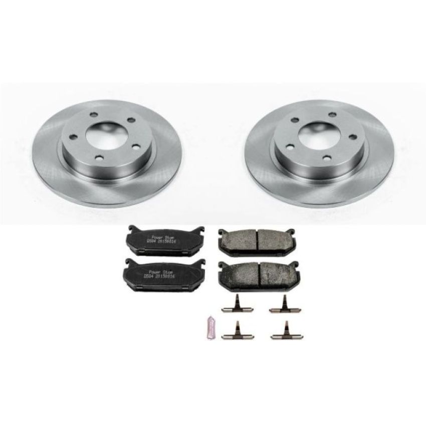 PowerStop KOE790 OE Stock Replacement Low-Dust Ceramic Brake Pad and Rotor Kit