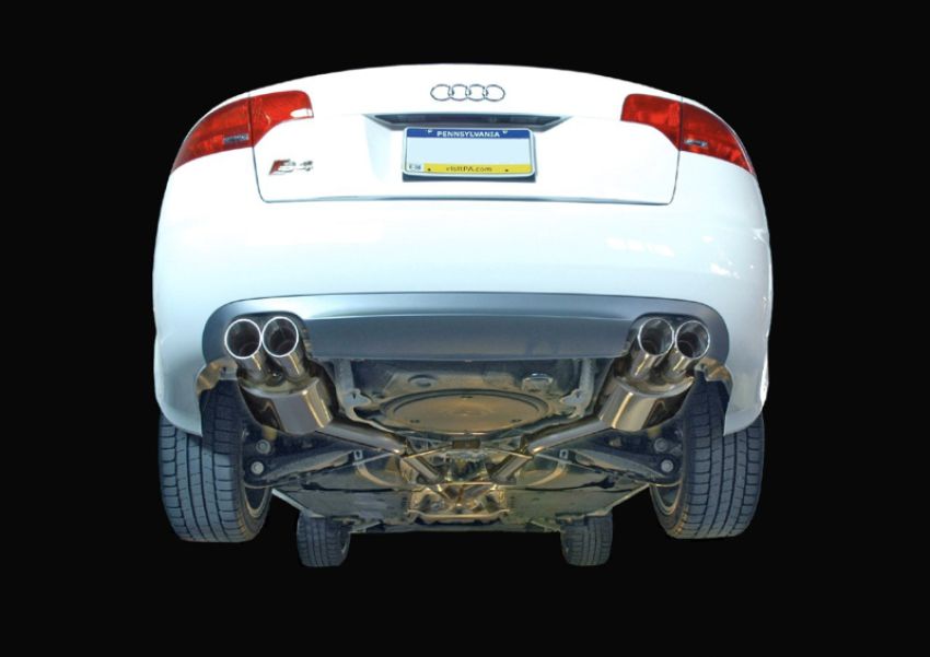 AWE Tuning 3020-43010 Audi B7 S4 Track Edition Exhaust - Diamond Black Tips