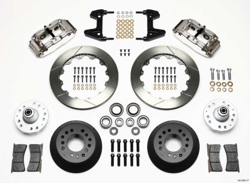 Wilwood 140-9801-P Narrow Superlite 6R Front Hub Kit 12.88in Polished 74-80 Pinto/Mustang II Disc Spindle only