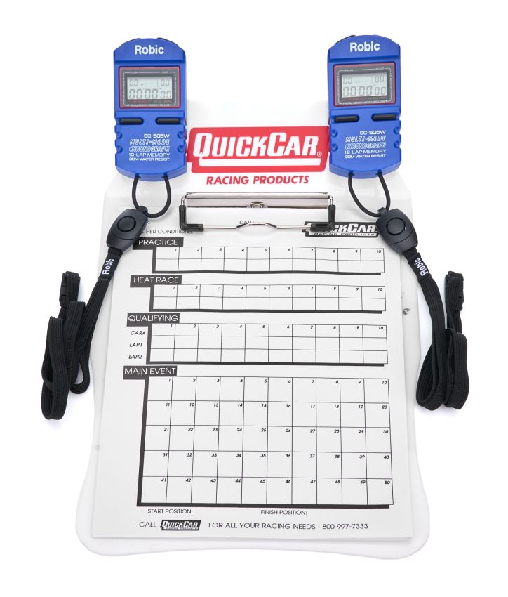 QUICKCAR RACING PRODUCTS QRP51-054 Clipboard Timing System White
