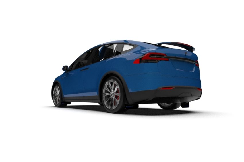 Rally Armor MF102-UR-BLK/BL Black Mud Flap/Blue Logo