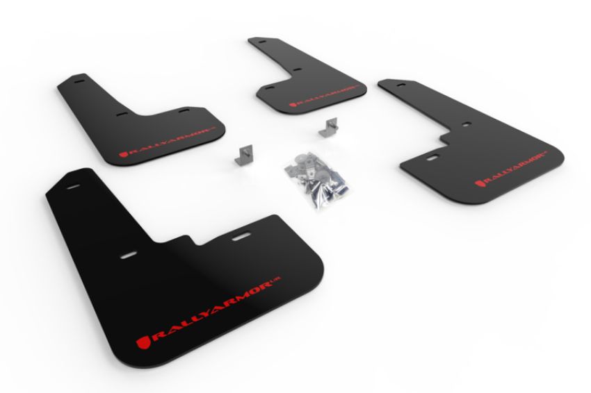 Rally Armor MF64-UR-BLK/RD Black Mud Flap/Red Logo