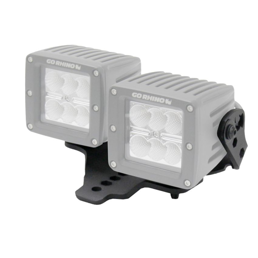 Go Rhino 731230T 18-20 Jeep Wrangler JL/JLU/Gladiator JT Light Mount - Two 3in Cubes