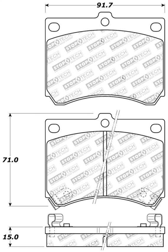 Stoptech 309.04730 Performance 91-03 Ford Escort ZX2 / 92-95 Mazda MX-3 Front Brake Pads