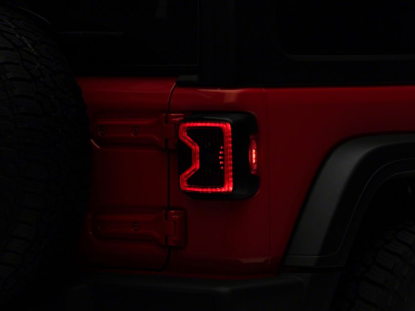 Raxiom J137647-JL 18-23 Jeep Wrangler JL LED Tail Lights- Blk Housing (Smoked Lens)