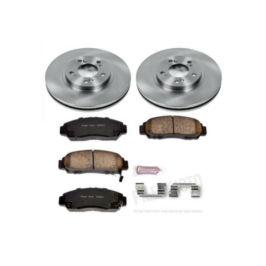 PowerStop KOE2309 OE Stock Replacement Low-Dust Ceramic Brake Pad and Rotor Kit