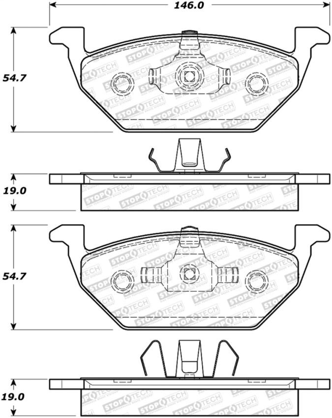 Stoptech 308.07680 Street Brake Pads