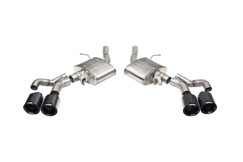 CORSA Performance 21319CFBLK Corsa 22-25 Cadillac CT4 V Blackwing 3in Active Valve Axle-Back - 4.5in Carbon Fiber Black Tip