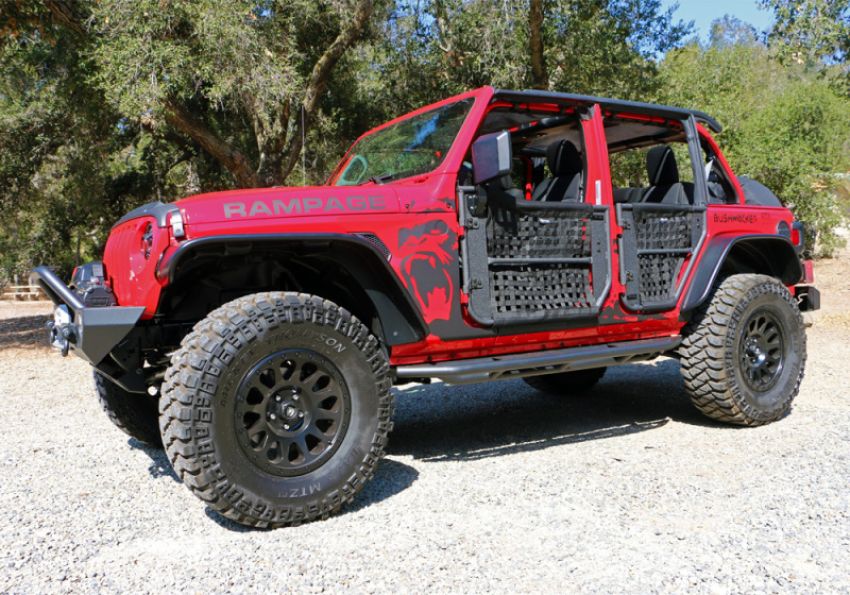 Rampage 7685 2018-2019 Jeep Wrangler(JL) Unlimited Sport 4-Door Trail Doors - 4Dr - Black