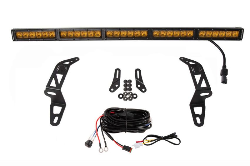 Diode Dynamics DD6080 18-21 Jeep JL Wrangler/Gladiator SS30 Bumper Bracket Kit - Amber Driving (Single)