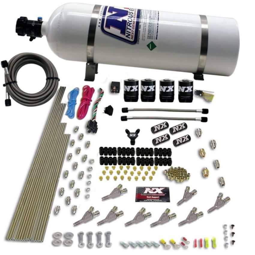 Nitrous Express 80018-15 STD NOZZLE SYSTEM WITH 12LB COMPOSITE BOTTLE