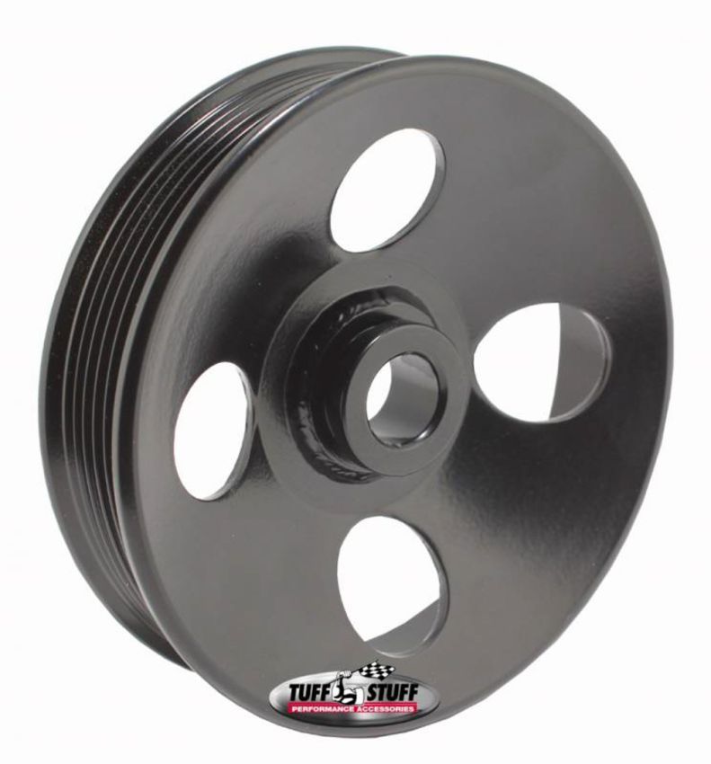 TUFF-STUFF TFS8487B Type II Power Steering Pulley 6 Groove Black