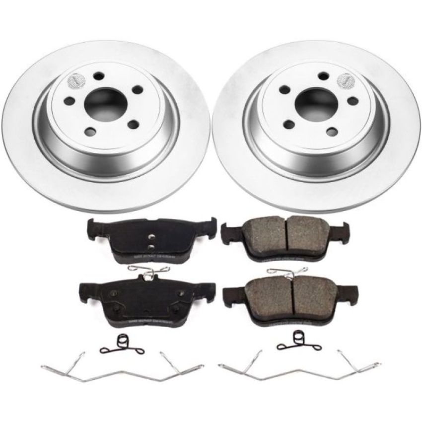 PowerStop CRK7417 Genuine Geomet Coated Rotor and Low-Dust Ceramic Brake Pad Kit