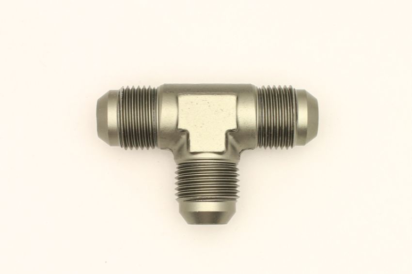 DeatschWerks 8AN Male Flare + 8AN Male Flare To 8AN Male Flare Tee Fitting