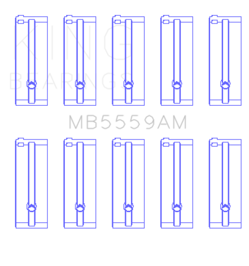 King Engine Bearings MB5559AM King Isuzu 4ZB1 (Size STD) Main Bearing Set