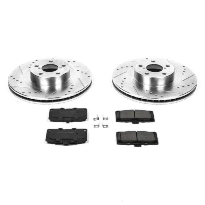 PowerStop K2367 Z23 Daily Driver Carbon-Fiber Ceramic Brake Pad and Drilled & Slotted Rotor Kit