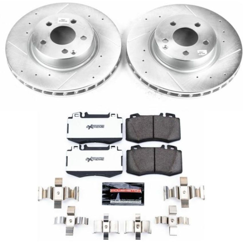 PowerStop K5239-26 Z26 Street Performance Ceramic Brake Pad and Drilled & Slotted Rotor Kit