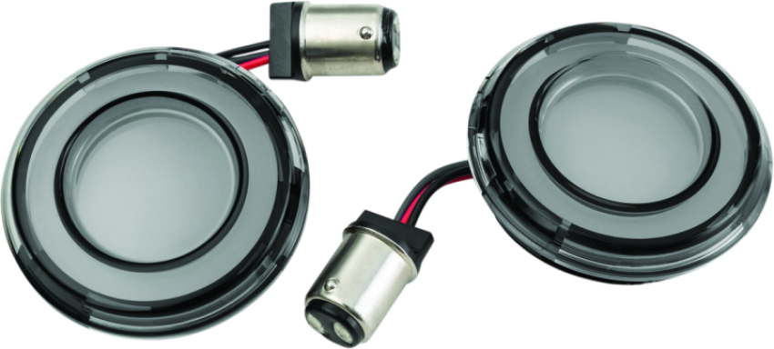 Kuryakyn 2905 Tracer L.E.D. Turn Signal Inserts Red/Red Smoke Lens Rear