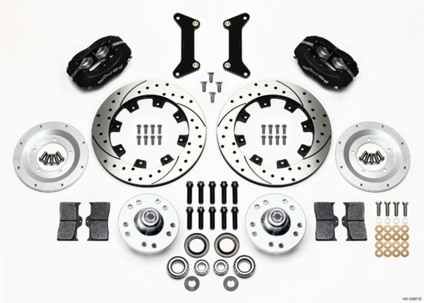 Wilwood 140-12297-D Forged Dynalite Front Kit 12.19in Drilled 79-87 GM G Body