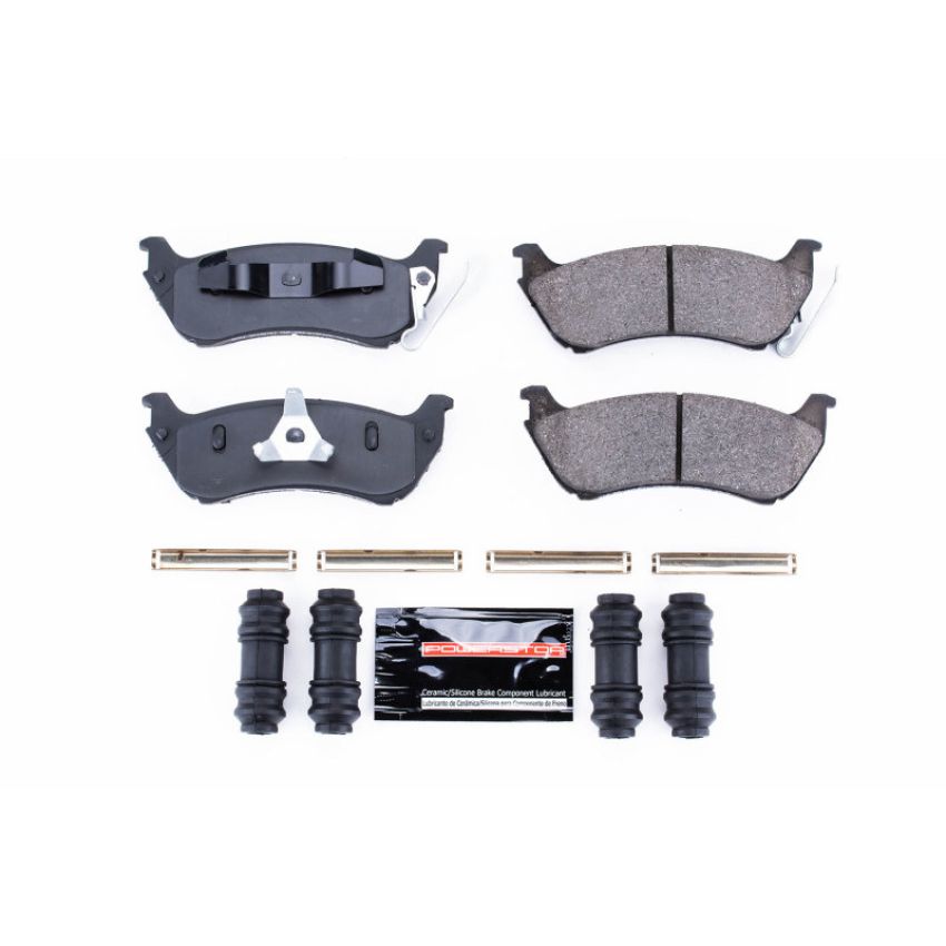 PowerStop Z23-761 PowerStop - Z23 Daily Driver Carbon-Fiber Ceramic Brake Pads with Hardware Kit