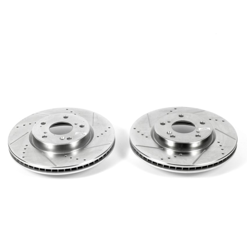 PowerStop JBR1571XPR PowerStop Evolution Performance Drilled, Slotted & Plated Brake Rotor Pair