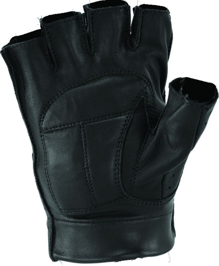 Kuryakyn 094466 Leather By River Road Tucson Shorty Gloves Black - Small