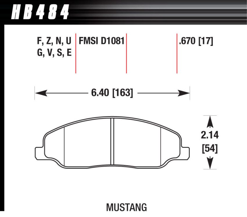 Hawk Performance HB484F.670 HPS Disc Brake Pad