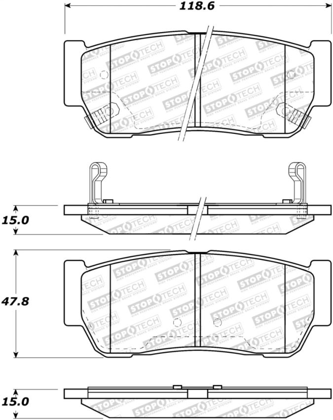 Stoptech 308.09541 Street Brake Pads