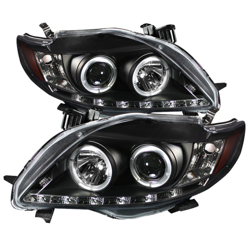 SPYDER 5032515 Projector Headlights - LED Halo - DRL - Black
