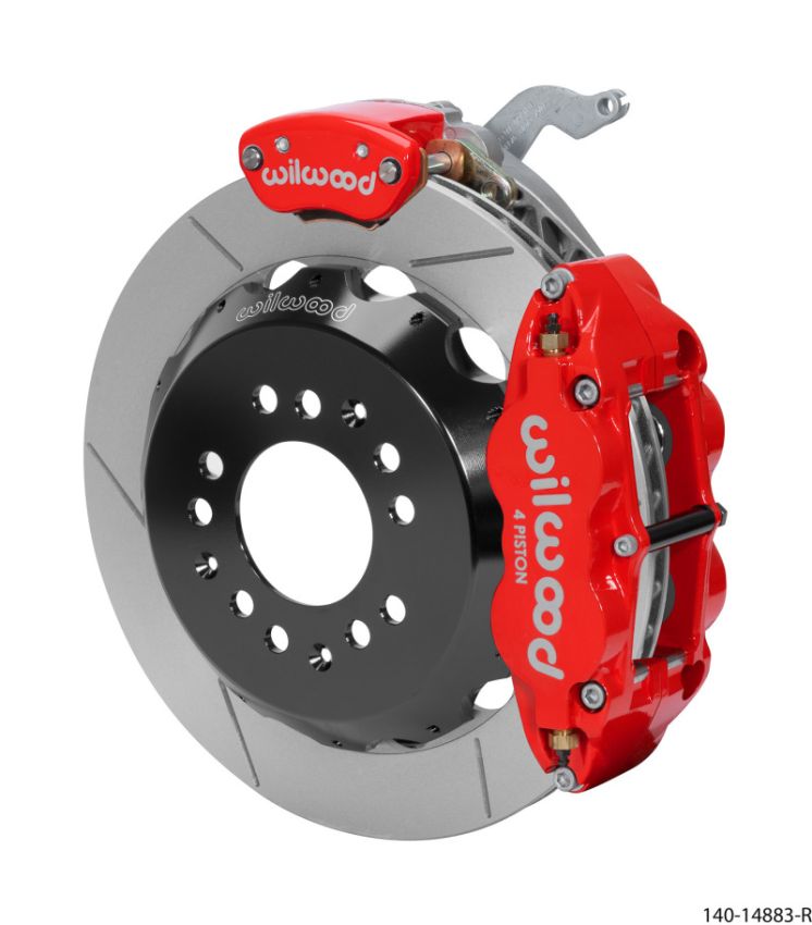 Wilwood 140-14883-R Narrow Superlite 4R-MC4 Red Rear Kit 12.88in Slotted Rotor 88-96 Chevy Corvette C4
