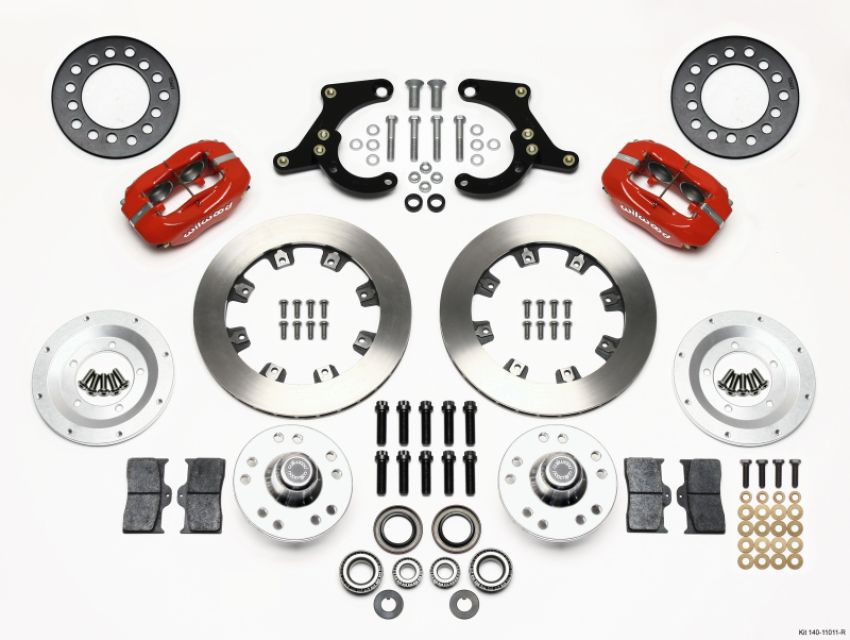 Wilwood 140-11011-R Forged Dynalite Front Kit 11.75in Red 59-64 Chevy Impala / 63-64 Corvette