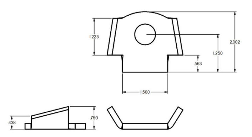 Ridetech 90000087 Shock tab with 5/8