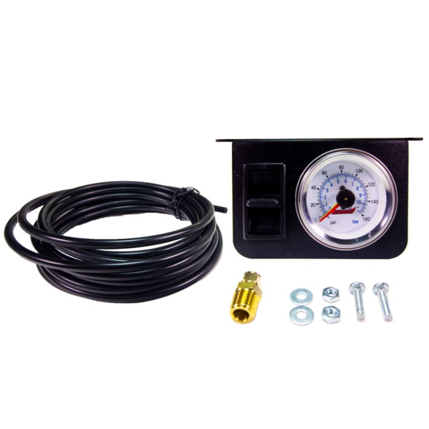 Kleinn Air Horns 1304 Kleinn Illuminated Dual Needle 160 PSI Dash Panel Gauge Kit w/ On/Off Switch