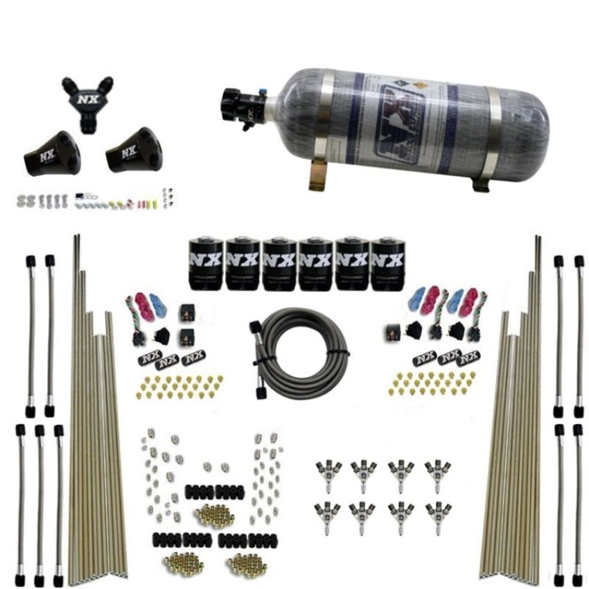 Nitrous Express 80020-12 8-CYL TRIPLE-D DRY DIRECT PORT, 3 STAGE DRY, 6 SOLENOIDS W/ 12LB BOTTLE