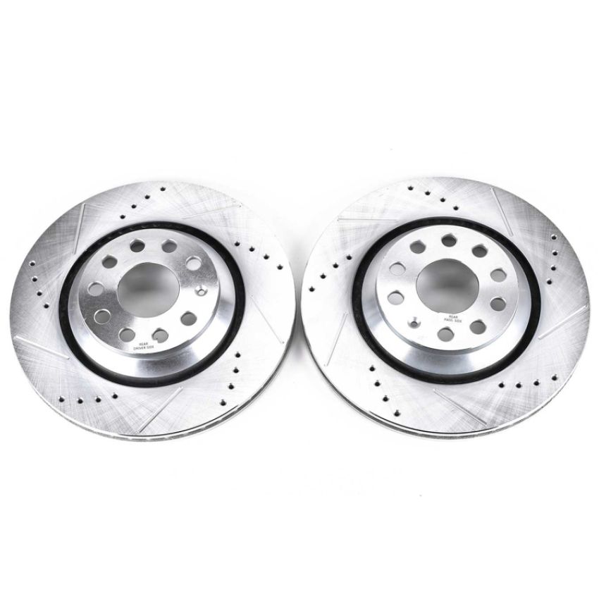 PowerStop EBR1070XPR PowerStop Evolution Performance Drilled, Slotted & Plated Brake Rotor Pair