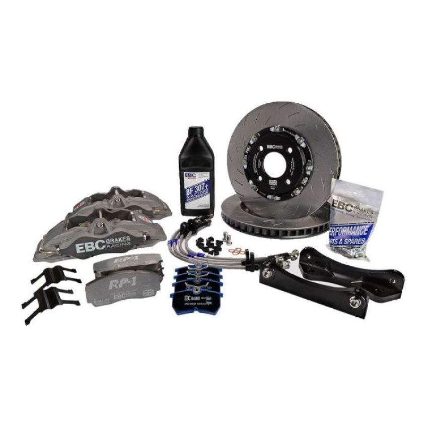 EBC BBK022R-1F Racing 2006 BMW 1-Series Supercup Anodized Apollo-4 Calipers 330mm Rotors Front Big Brake Kit