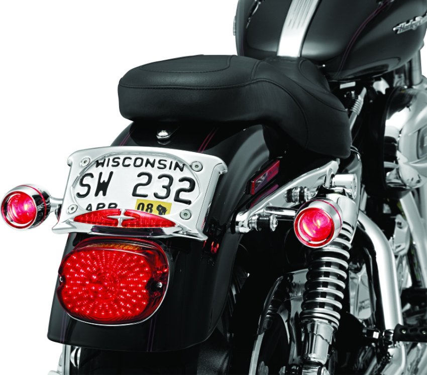Kuryakyn 2109 Deep Dish Bezel With Red Lens Chrome