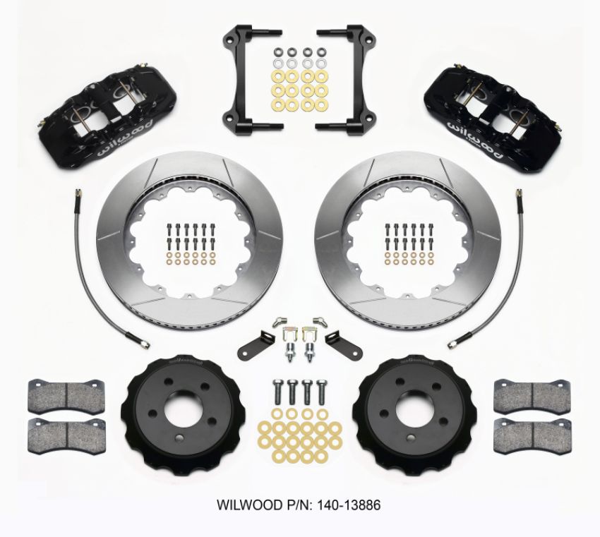 Wilwood 140-13886 AERO6 Front Hat Kit 14.00 2015-Up Mustang w/Lines