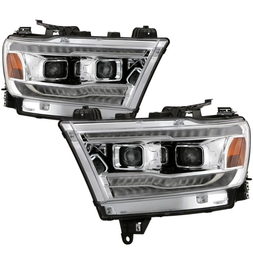 SPYDER 5087638 High-power LED Module (High Beam And Low Beam) Equipped Headlights - Chrome