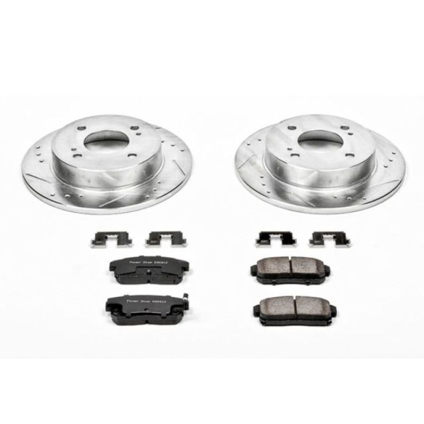 PowerStop K741 Z23 Daily Driver Carbon-Fiber Ceramic Brake Pad and Drilled & Slotted Rotor Kit