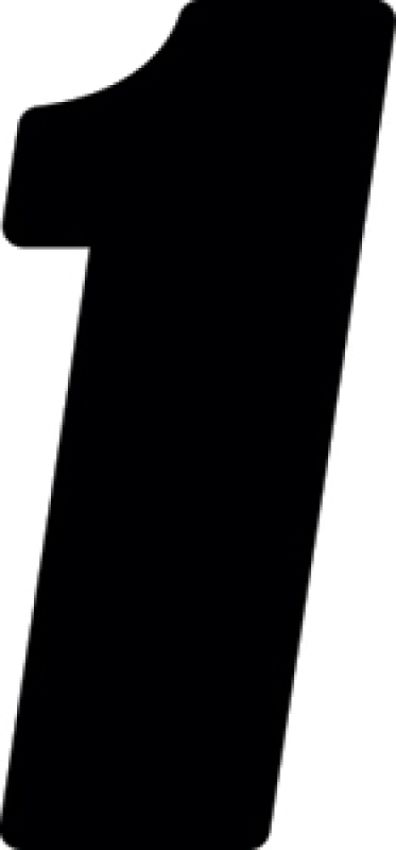 Hardline DD43B-1 Dirt Digits 3pk 4 in. - High Gloss Number 1 - Black