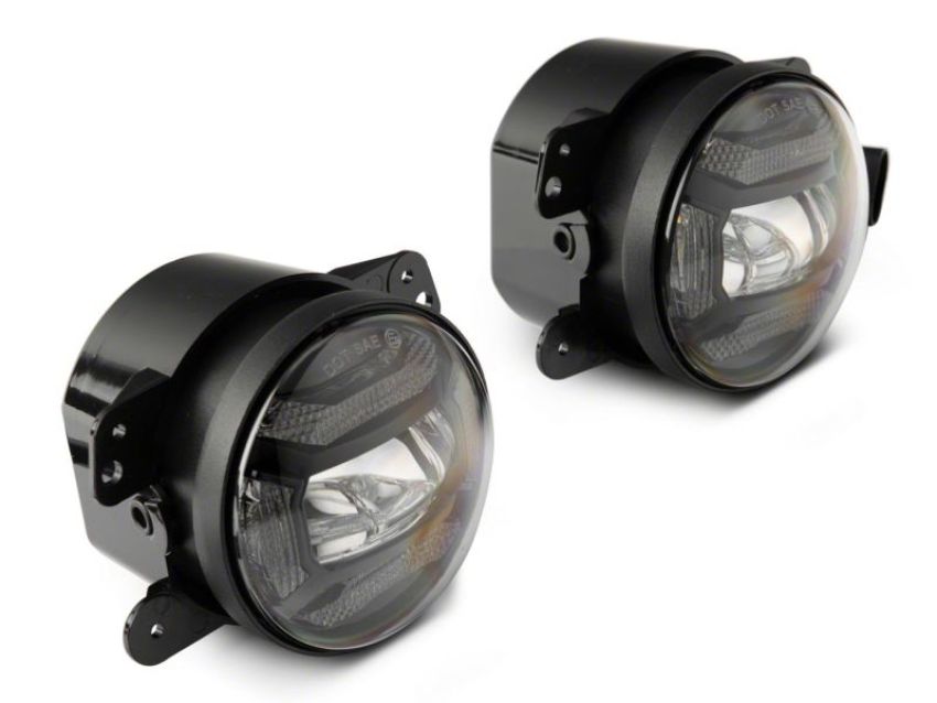 Raxiom J167046 07-18 Jeep Wrangler JK Axial Series 4-In LED Fog Lights- Clear