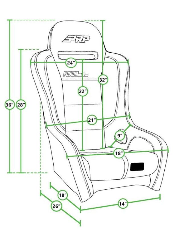 PRP Seats SHRDYA9101-05 PRP Shreddy Edition Podium Suspension Seat - Cracked/Black