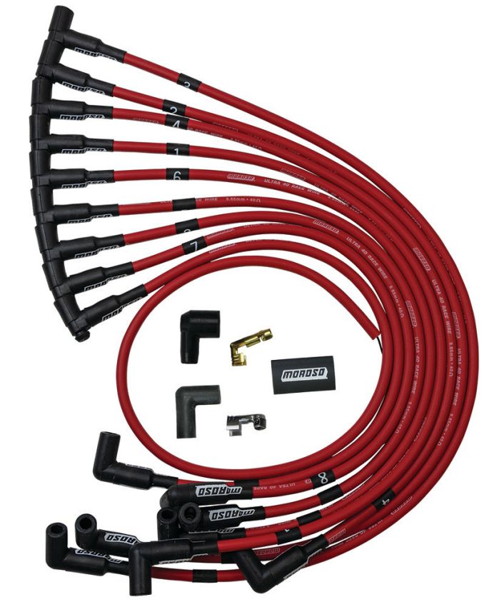 MOROSO MOR73684 Ultra 40 Plug Wire Set - Red