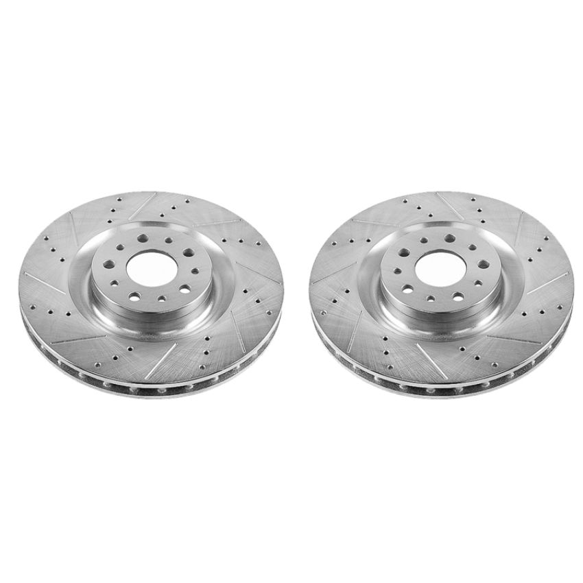PowerStop EBR1425XPR PowerStop Evolution Performance Drilled, Slotted & Plated Brake Rotor Pair